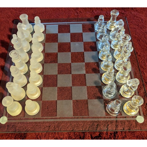 Maxam Games Maxam Glass Crystal Chess Set Open Box Poshmark